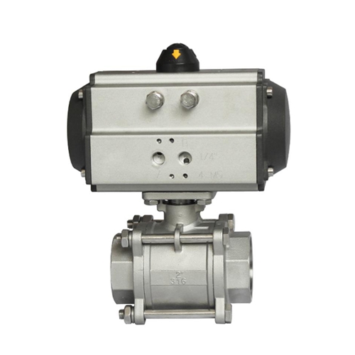 Pneumatic Double Acting Air Return Air Actuated Stainless Ball Valve 1.25" Inch 