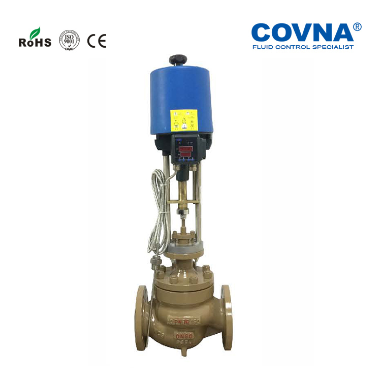 Electric two-piece flange stainless steel regulating valve