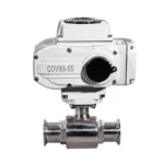 COVNA three-clamp sanitary food-grade electric ball valve