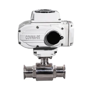 COVNA three-clamp sanitary food-grade electric ball valve